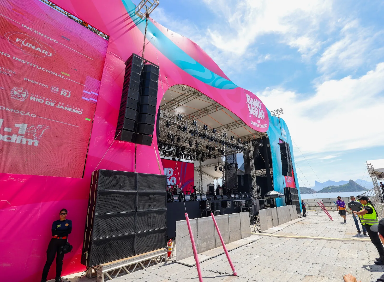 Band Verão — Montagem do palco